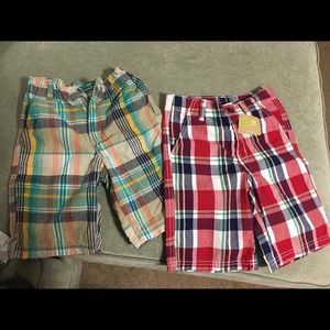 Crazy 8’s boys size 6 plaid shorts (2 pair)